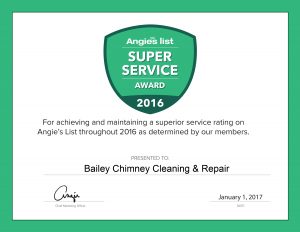 Angies List super service award chimney cleaning & Repair